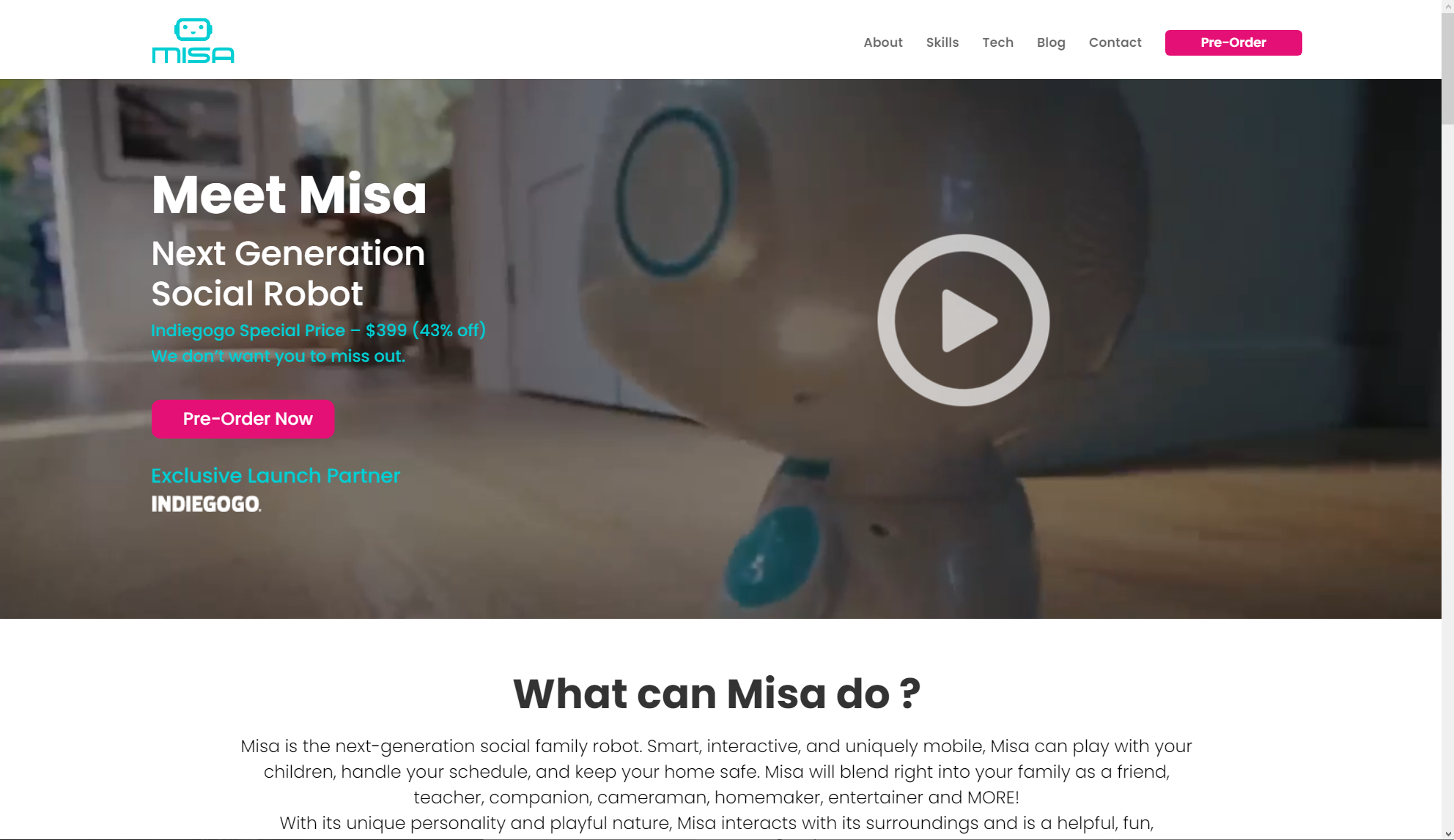 Misa - Next Generation Social Robot