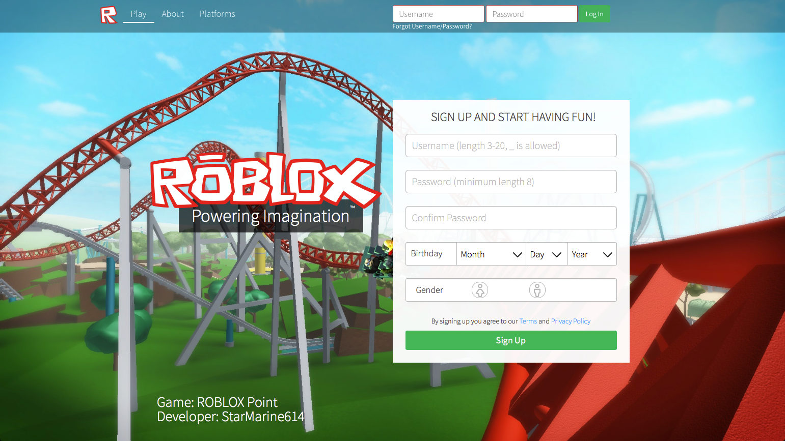 Roblox Official Website Passwords